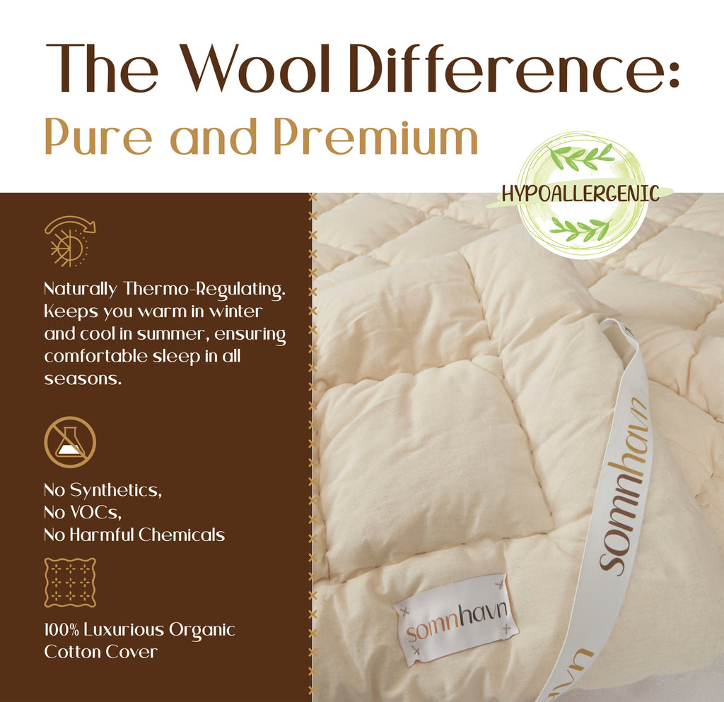 Merino Wool Mattress Topper